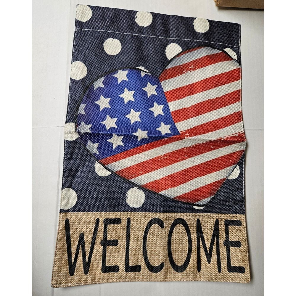 Garden Flag Welcome Heart‎